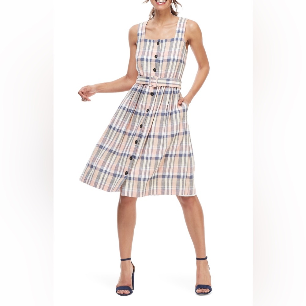 Peyton Belted Linen Blend Sundress
Gal Meets Glam Collection Sz 4 NEW